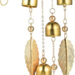 7 Chakra Meditation Pendant - Metal Leaves and Bell Sound Crisp and Pleasant, Suitable for Home Decoration in Yoga Spaces and Garden Scenes, and is The Preferred Gift for Meditators (Meditation Bell)