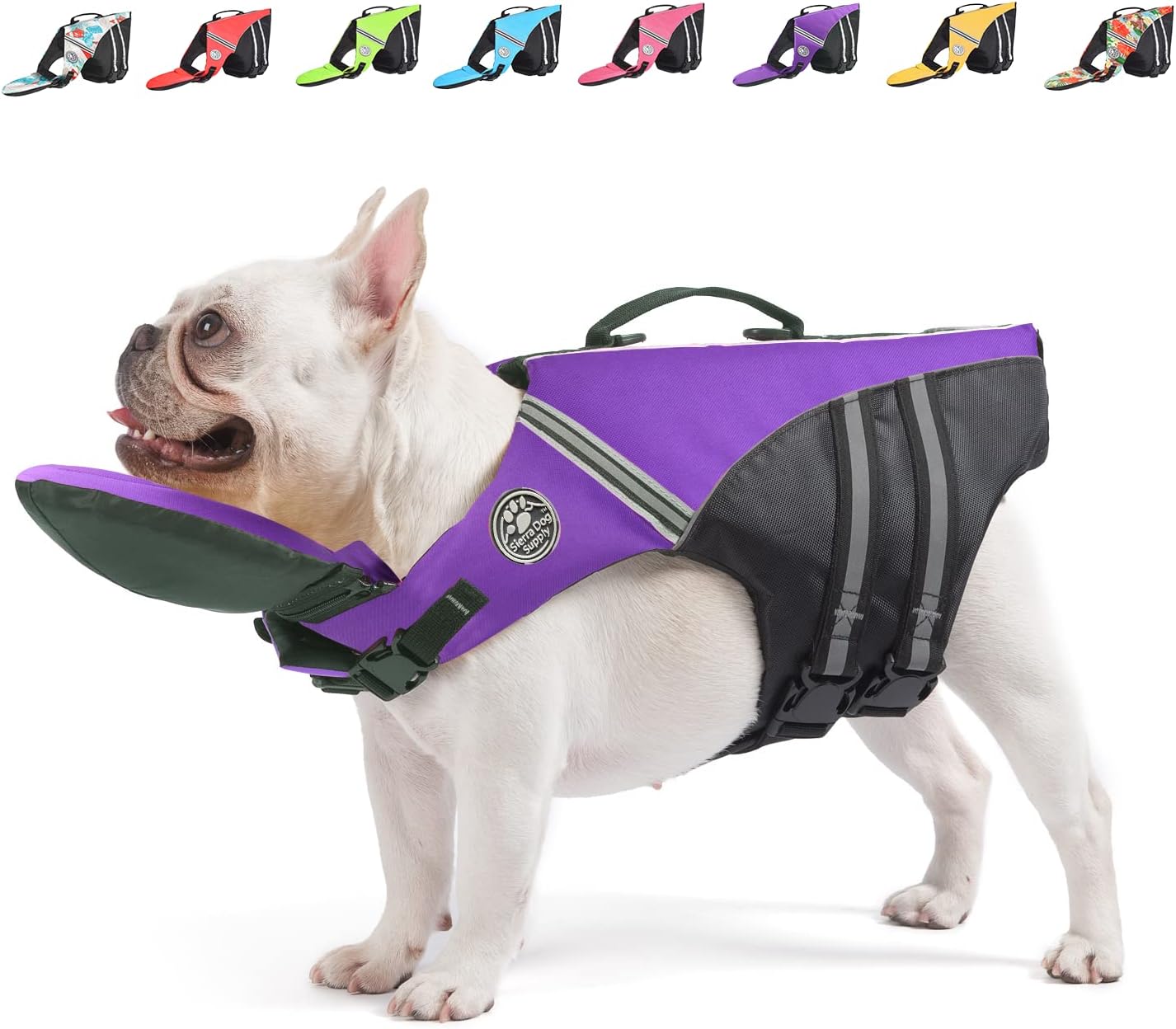 Mklhgty Dog Life Jacket, Reflective Dog Life Vest with Removable Neck Float High Buoyancy for Swimming and Boating, Ripstop Pet Safety Swimsuit Rescue Handle for Small Medium Large Dogs Mklhgty Dog Life Jacket, Reflective Dog Life Vest with Removable Neck Float High Buoyancy for Swimming and Boating, Ripstop Pet Safety Swimsuit Rescue Handle for Small Medium Large Dogs