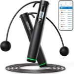 RENPHO Cordless Jump Rope, Weighted Jump Rope with Counter, Jump Ropes for Fitness, Smart Skipping Rope for Crossfit