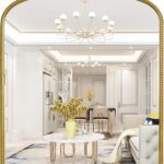 WallBeyond Gold Vintage Mirror for Vanity 28x36 Inch, Gold Antique Mirror with Ornate Frame, Arched Vintage Wall for Bathroom, Living Room, Fireplace, Entryway