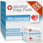 Alcohol Wipes individually Wrapped - 300 Pack Isopropyl Alcohol Wipes, Alcohol Prep Pads, Great for Home, Medical and First Aid Kits, Individually Wrapped Swabs