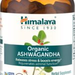 Himalaya Organic Ashwagandha Root, 60 Day Supply - Herbal Adrenal Support Supplements for Stress Relief and Energy Support - USDA Organic, Non-GMO, Vegan, Gluten Free, No Additives, 670 mg, 60 Caplets