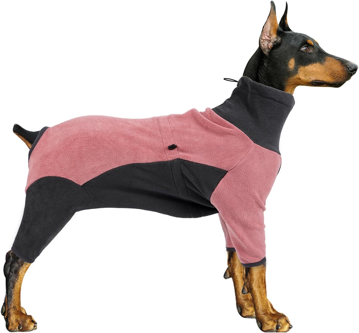 Winter Dog Coat, Warm Fleece Jacket, Windproof Pullover Bodysuit, Fullbody Dog Pajamas Onesie - Cold Weather Clothes (Large, Pink) Winter Dog Coat, Warm Fleece Jacket, Windproof Pullover Bodysuit, Fullbody Dog Pajamas Onesie - Cold Weather Clothes (Large, Pink)