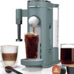 Ninja Pods & Grounds Specialty Single-Serve Coffee Maker, K-Cup Pod Compatible, Built-In Milk Frother, 6-oz. Cup to 24-oz. Travel Mug Sizes, Iced Coffee Maker, 1550 watts, Sage Green, PB051SG