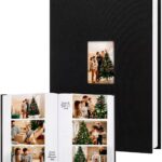 450 Pockets Photo Album 4x6 with Writing Space, Large Capacity Linen Cover Album Book Holds 450 4x6 Inch Pictures for Family Wedding Baby Travel Memories Graduation Pictures