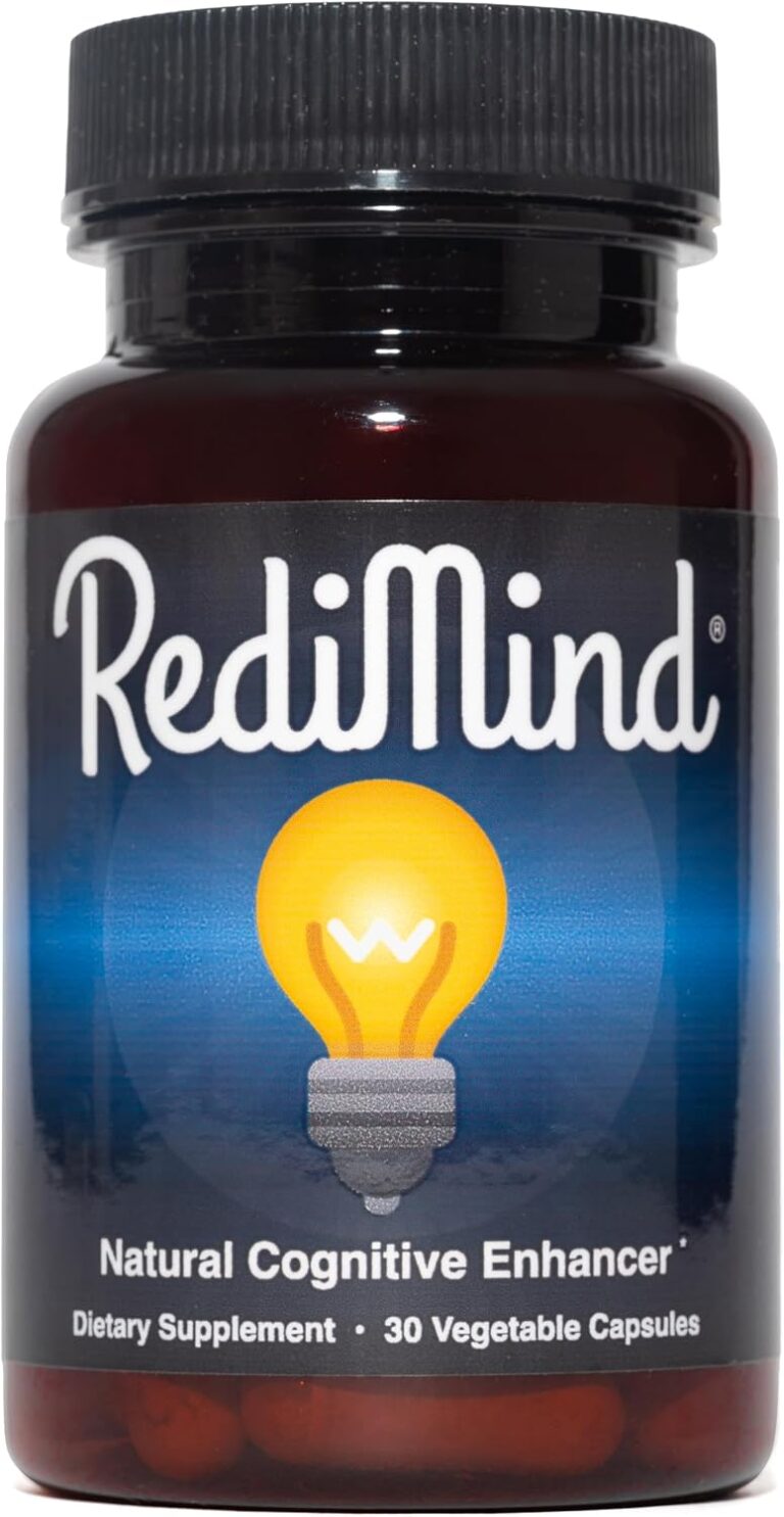 RediMind Natural Cognitive Support and Brain Supplement, Vegan, Gluten-Free | Sharpens Memory, Focus, Concentration, and Recall While Promoting Mental Clarity and Cognitive Function, 30-Day Supply