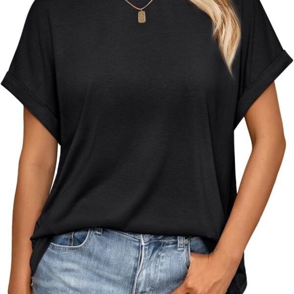 AUTOMET Women's Oversized Short Sleeve T Shirts Casual Summer Everyday Tops