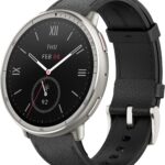 Amazfit Active 2 Premium Smart Watch Fitness Tracker (Round) for Android & iPhone, 10 Day Battery, Water Resistant, GPS Maps, Heart & Sleep Monitor, HYROX Mode, Sapphire Glass, Leather + Sport Strap
