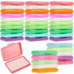Tondiamo 40 Pack Clear Braces Wax for Teeth Dental Wearer Orthodontic Tooth Wax for Braces and Oral Appliances with Colorful Storage Case and Smell(Mixed Flavors)