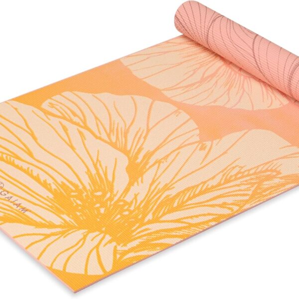 Gaiam Yoga Mat - Premium Print Reversible Extra Thick Non Slip Exercise & Fitness Mat for All Types of Yoga, Pilates & Floor Workouts