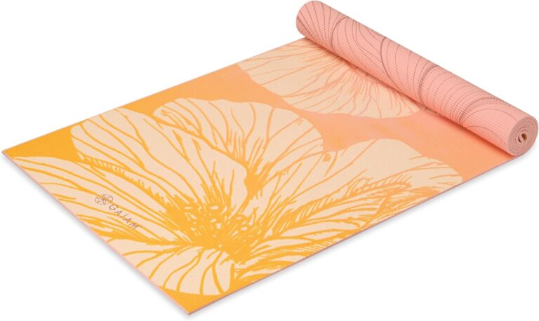 Gaiam Yoga Mat - Premium Print Reversible Extra Thick Non Slip Exercise & Fitness Mat for All Types of Yoga, Pilates & Floor Workouts