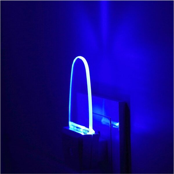 4 Pack Night Light Lamp with Dusk to Dawn Sensor, Plug in, Blue Led Night Light