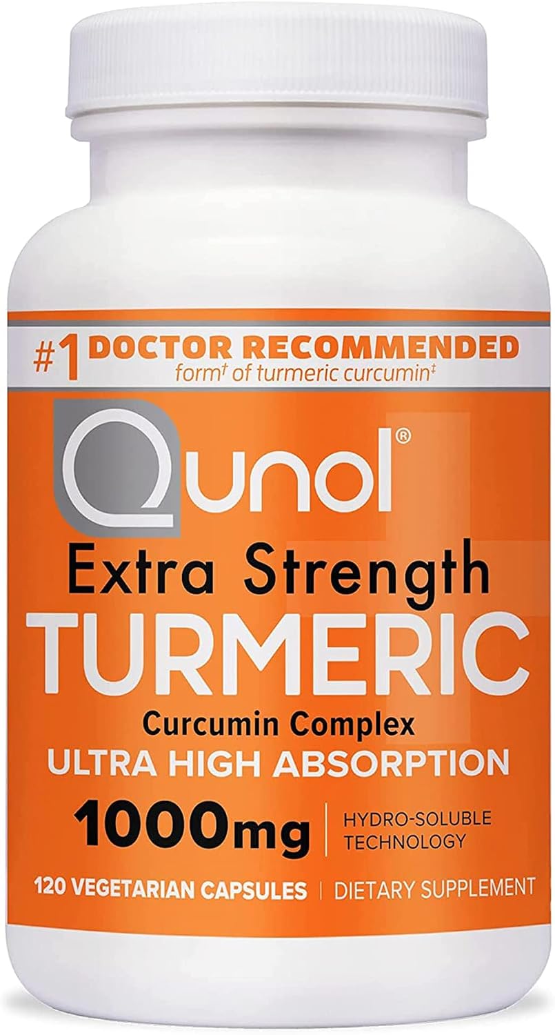 Qunol Turmeric Curcumin Supplement, Turmeric 1000mg With Ultra High Absorption, Joint Support Supplement, Extra Strength Turmeric Capsules, 2 Month Supply, 120 Count (Pack of 1) Qunol Turmeric Curcumin Supplement, Turmeric 1000mg With Ultra High Absorption, Joint Support Supplement, Extra Strength Turmeric Capsules, 2 Month Supply, 120 Count (Pack of 1)