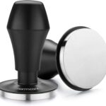 Normcore 53.3mm Coffee Tamper V4.1 with Click Sound Feedback, Spring Loaded Tamper with Flat Base, Compatible with 54mm Breville Sage Espresso Machines Portafilter, Black