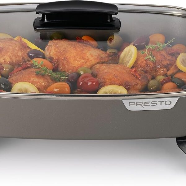 Presto 06856 16-Inch Ceramic Electric Skillet, Grey