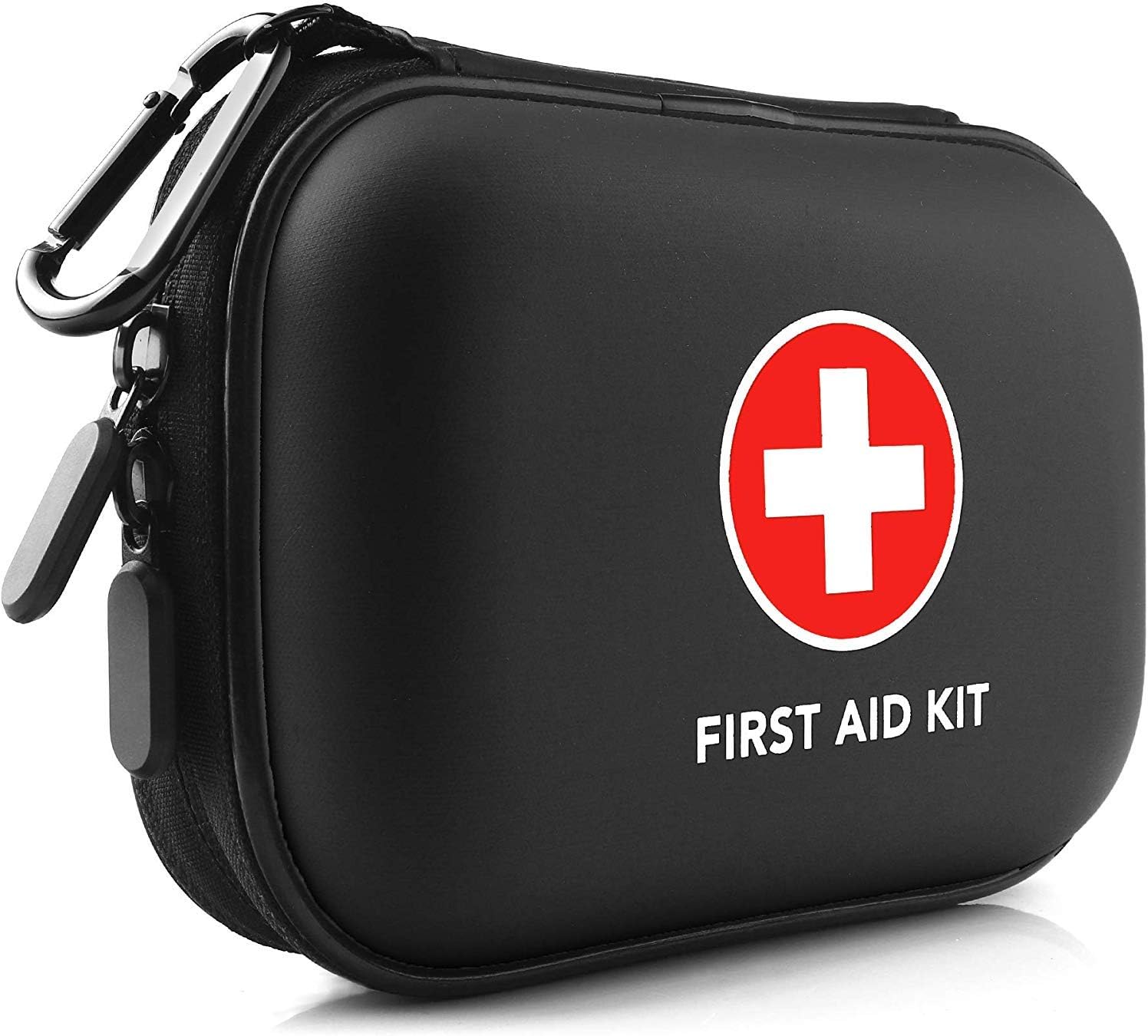 Mini First Aid Kit, 100 Pieces Water-Resistant Hard Shell Small Case - Perfect for Travel, Outdoor, Home, Office, Camping, Hiking, Car (Black) Mini First Aid Kit, 100 Pieces Water-Resistant Hard Shell Small Case - Perfect for Travel, Outdoor, Home, Office, Camping, Hiking, Car (Black)