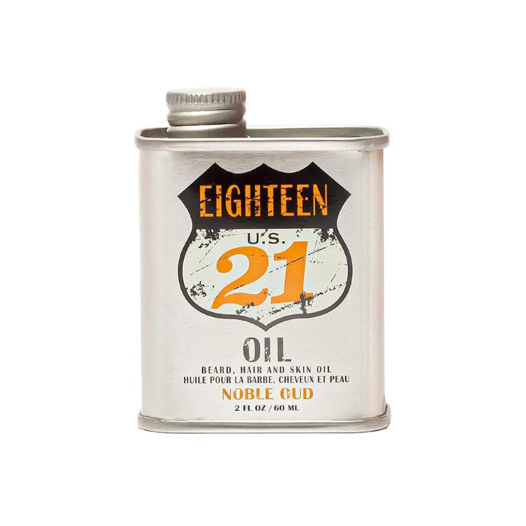 18.21 Man Made Hair, Skin & Beard Oil for Men, 4 Scents - Non-Greasy, Conditioning Balm with Castor Seed, Jojoba, and Argan Oils - Premium Tattoo and Mustache Care Products