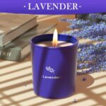 Lavender Candles for Home Scented, 8 oz Scented Candles Present, Purple Jar Wax, Made with Soy for Women, 45 Hour Long-Lasting Burn for Christmas Mom Girl Birthday Christmas Giving - 1 Pack