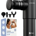 LifePro Mini Massage Gun  DynaMini Portable & Travel Deep Tissue Massage Gun with USB-C & Carrying Case  Quiet Handheld, 4 Attachments & Rechargeable | 0.9 lbs, 5.6" Compact Frame (9002,800 RPM) 1545 Hz, 6mm Amplitude 45W, 4045 dB Quiet, 4 Head Types, 5-Hr Battery Massager