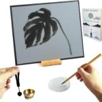 Zen Buddha Water Drawing Board with Meditation Drawing Breathing Instruction and Mini Singing Bowl, Zen Water Painting Set for Relaxing, Mindfulness Practice, Unique Gifts for Men and Women