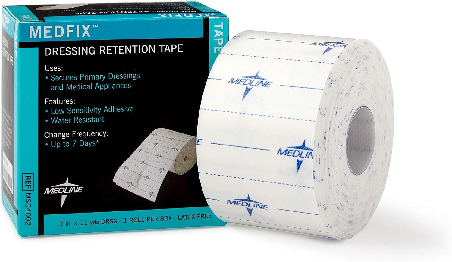 Medline MedFix Dressing Retention Tape with S-Release Liner, Secures Primary Dressings and Medical Appliances, 2" x 11 yd Medline MedFix Dressing Retention Tape with S-Release Liner, Secures Primary Dressings and Medical Appliances, 2" x 11 yd