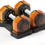 Adjustable Dumbbells Set, Orange, 1-Sec Fast Adjustable 5 Free Weights, Premium Comfort Non-slip Metal Handle, Compact Size for Full Body Home Workout