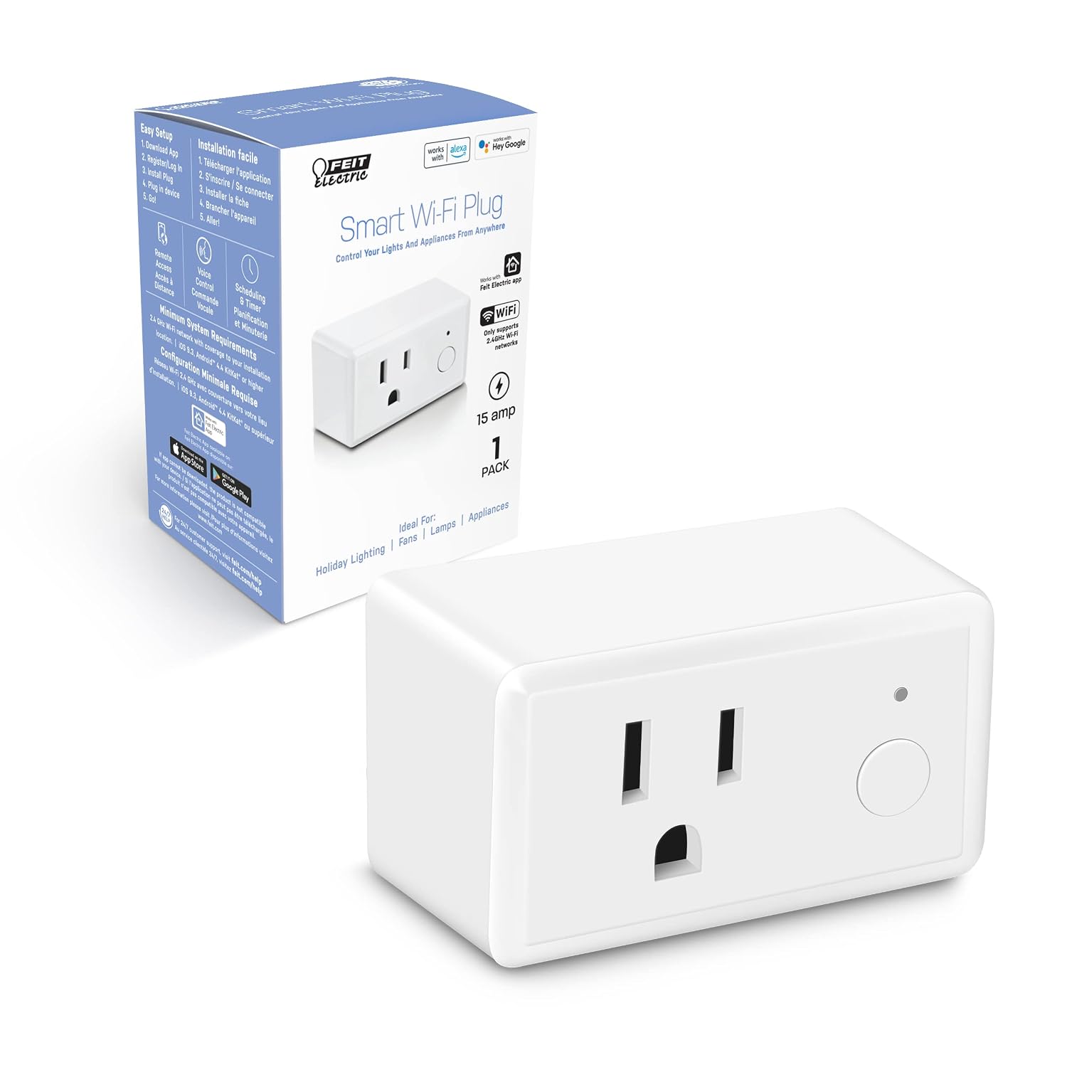 Feit Electric Smart Wi-Fi Plug, Works with Alexa and Google Home Feit Electric Smart Wi-Fi Plug, Works with Alexa and Google Home