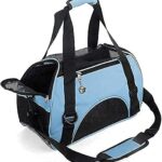 ZaneSun Cat Carrier,Soft-Sided Pet Travel Carrier for Cats,Dogs Puppy Comfort Portable Foldable Pet Bag Airline Approved (Small Blue)