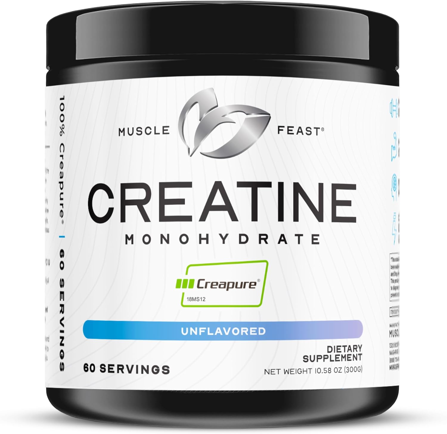 Muscle Feast Creapure Creatine Monohydrate Powder, Vegan Keto Friendly Gluten-Free, Mass Gainer, Muscle Recovery Supplement and Trusted Creatine for Muscle Growth, Creatine Powder, Unflavored, 300g Muscle Feast Creapure Creatine Monohydrate Powder, Vegan Keto Friendly Gluten-Free, Mass Gainer, Muscle Recovery Supplement and Trusted Creatine for Muscle Growth, Creatine Powder, Unflavored, 300g