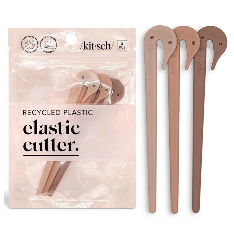 Kitsch Elastic Hair Tie Cutter Tool  Gentle, No Pull For Easy Elastic Bands For Hair Removal | Hair Rubber Bands Cutter  Multicolor, 3pc Set