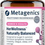 Metagenics HerWellness Naturally Balanced - Women's Hormone Support with Saffron, Licorice Root, Vitamin B6 & Chromium - Supports Bloating, Mood, Stress, Sleep & Energy - Gluten-Free - 30 Capsules