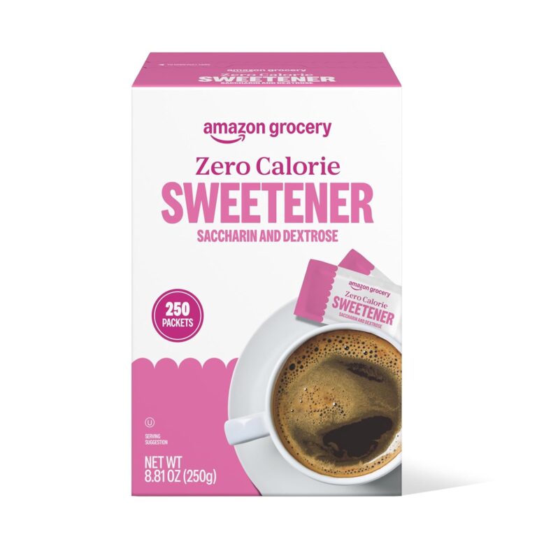 Amazon Grocery, Zero Calorie Saccharin and Dextrose Sweetener Packets, 250 Ct