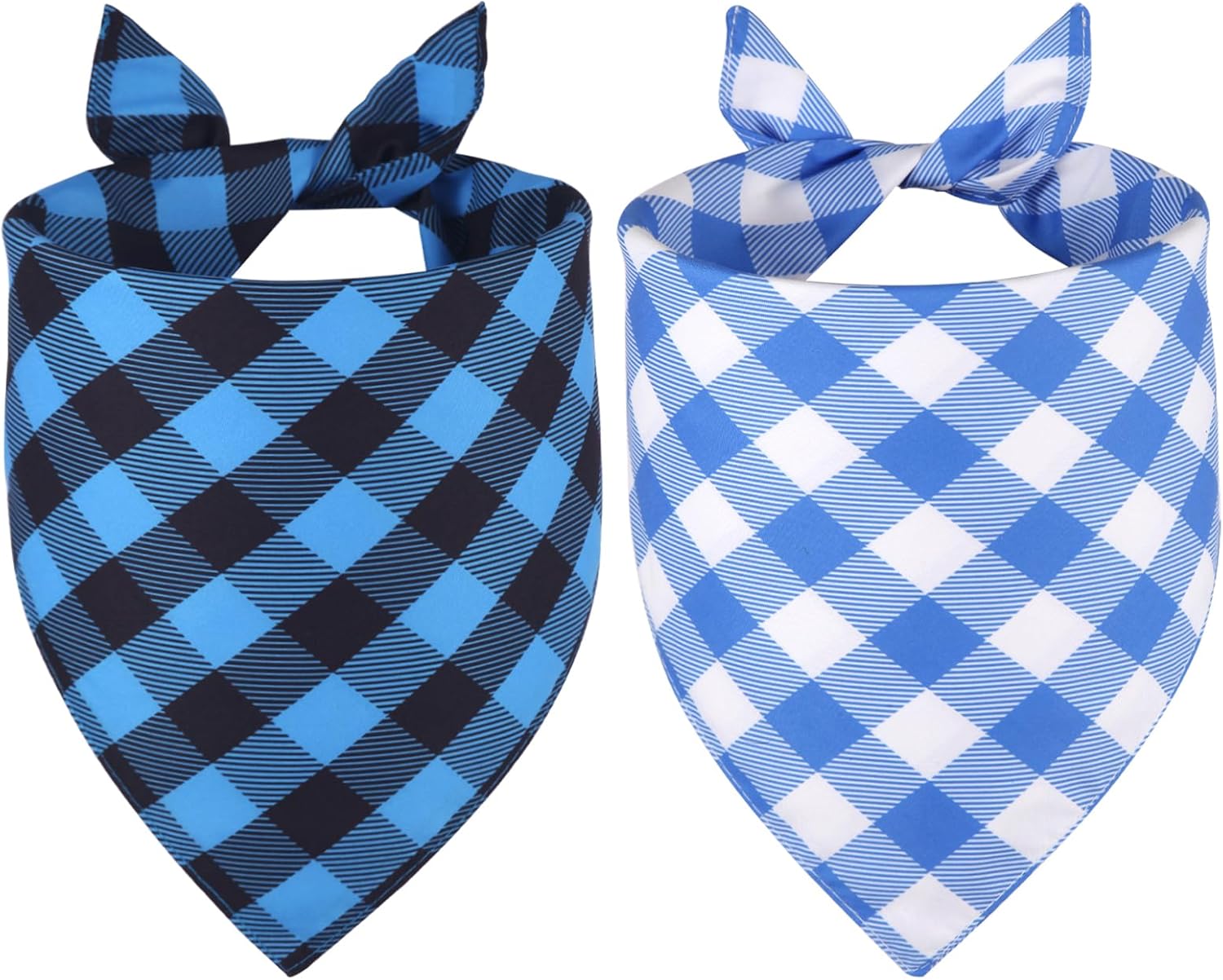 Dog Bandanas Boy Large 2PCS, Summer Spring Blue Scarf, Durable Triangle Reversible Bibs Handkerchief for Puppy Pet Dog Bandanas Boy Large 2PCS, Summer Spring Blue Scarf, Durable Triangle Reversible Bibs Handkerchief for Puppy Pet