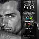 Eau de Parfum Long-Lasting Aquatic Fragrance for Men 100mL Perfume Spray with Bonus 15mL Perfume Sample (Randomly Selected) Inspired by Acqua di Gio Profumo