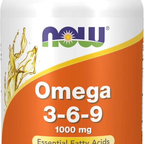 NOW Foods Supplements, Omega 3-6-9 1000 mg with a blend of Flax Seed, Evening Primrose, Canola, Black Currant and Pumpkin Seed Oils, 100 Softgels