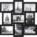 SONGMICS 4x6 Collage Picture Frames, 9-Pack Photo Collage Frame for Wall Decor, Glass Front, Assembly Required, Ink Black URPF029B01