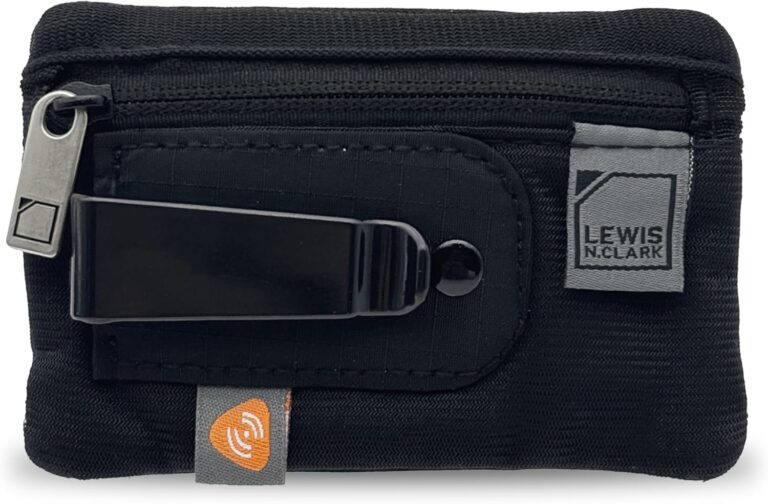 Lewis N. Clark RFID-Blocking Hidden Clip Stash Travel Belt Wallet, Black, One Size