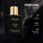 Bellavita Luxury CEO MAN Eau de Parfum | 100 ml (3.4 fl.oz.) | Perfume for Men | Mandarin, Lemon, Lavender, and Vetiver Notes | Long Lasting Men’s Fragrance | Gift for Father’s Day
