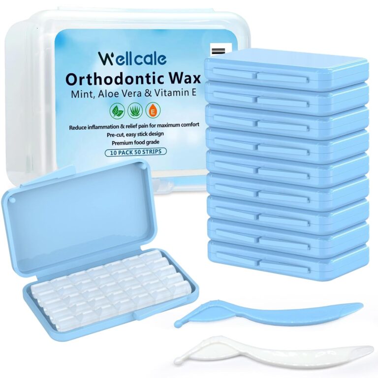 Braces Wax  Premium Pre-Cut Dental Wax for Braces 10 Pack (350+ Dots), Food-Grade Orthodontic Wax with Aloe Vera & Vitamin E, Storage Cases & Applicator Tools, FSA/HSA Eligible