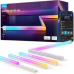 Govee RGBIC LED Strip Lights 16.4ft with Covers, Smart LED Lights for Bedroom Work with Alexa and Google Assistant, LED Diffuser Channel with Srtip Lights, Skirting Lines, Studio, Cabinet