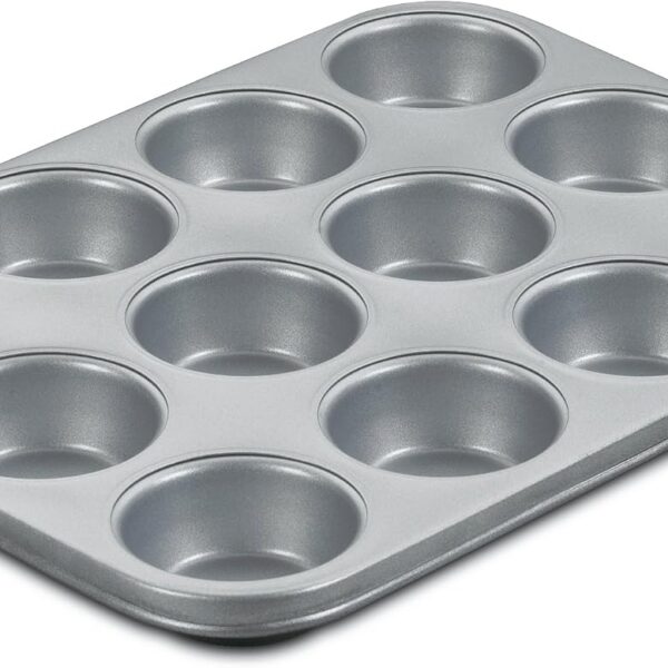 Cuisinart Chef's Classic Nonstick Bakeware 12-Cup Muffin Pan, Silver