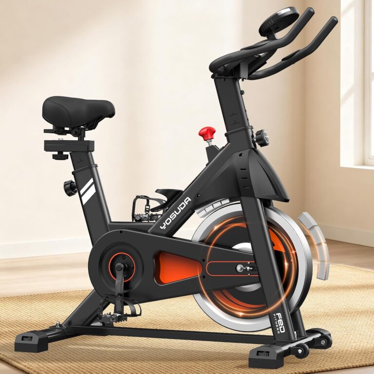 YOSUDA PRO Magnetic Exercise Bike 350 lbs Weight Capacity - Indoor Cycling Bike Stationary with Comfortable Seat Cushion, Silent Belt Drive