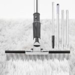 Big Carpet Rake with Long Handle, Making Carpets Fluffy Again, Clean Hair, Let Carpet Restore Softness(Iron, Black and Silver)