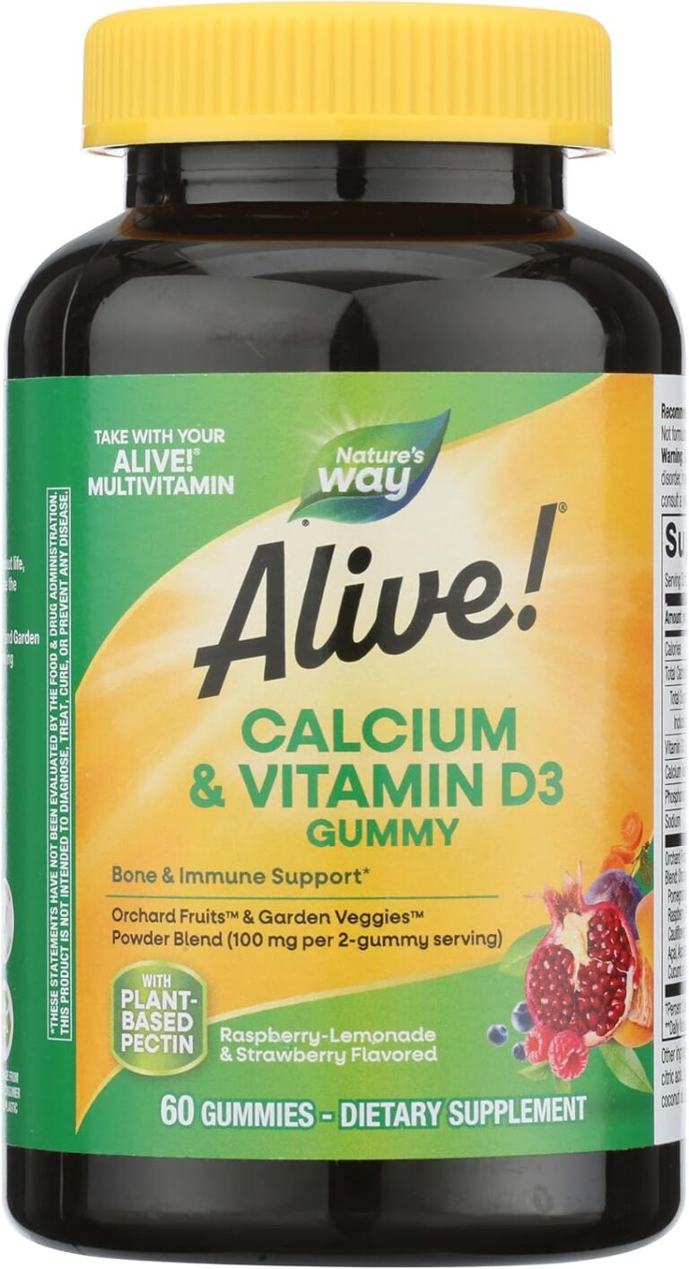 Natures Way, Calcium Alive Plus D 100 Mg, 60 Chewa