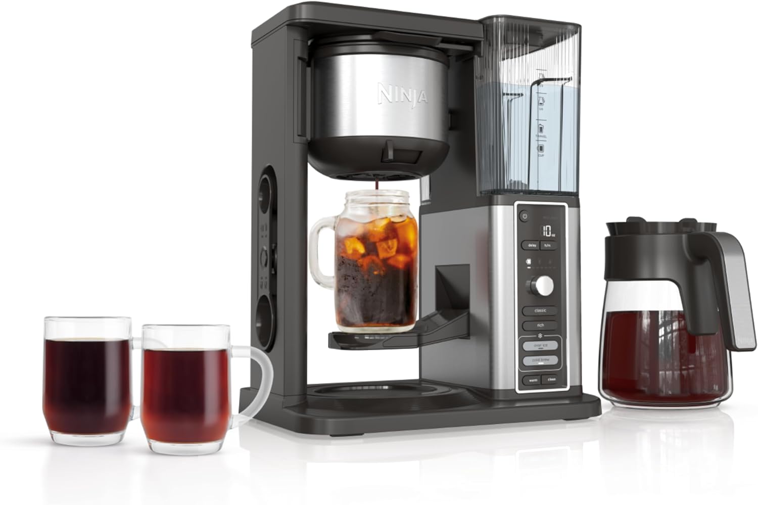 Ninja Hot & Iced XL Coffee Maker with Rapid Cold Brew, 4 Brew Styles, 8 Sizes Small Cup to Travel Mug, Single-Serve Coffee Brewer, 12-Cup Carafe, Permanent Filter, Removable Reservoir, Black, CM371 Ninja Hot & Iced XL Coffee Maker with Rapid Cold Brew, 4 Brew Styles, 8 Sizes Small Cup to Travel Mug, Single-Serve Coffee Brewer, 12-Cup Carafe, Permanent Filter, Removable Reservoir, Black, CM371