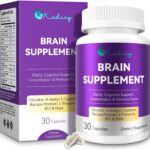 Brain Supplements for Memory and Focus, 11 in 1 Brain Supplement with NAC, B12, L-Theanine, Bacopa Monnieri & More - for Brain, Cognitive, Mental Clarity & Concentration - Vegan, 30 Caps(30 Servings)