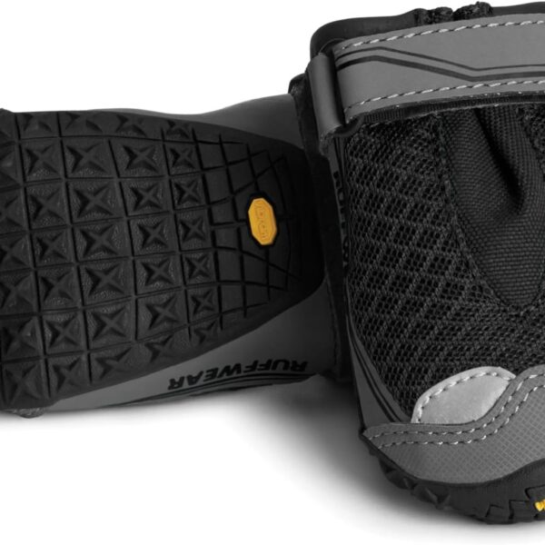 Ruffwear, Grip Trex Dog Shoes, Non-Slip Boots for Hot Pavement & Snow, Weatherproof Paw Protection with Breathable Mesh, Rugged Sole for Hiking, Obsidian Black, 2.00"