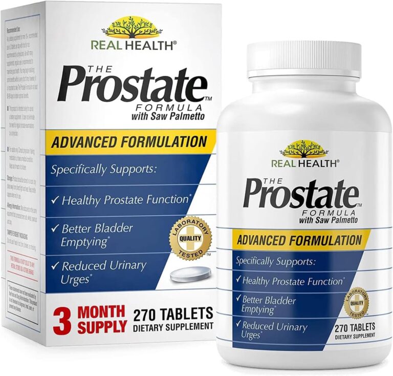 Real Health The Prostate Formula, Pomegranate, Zinc, Pumpkin - 270 Count | Advanced Prostate Health Supplements for Men, Saw Palmetto Formula for Healthy Bladder and Urinary Support