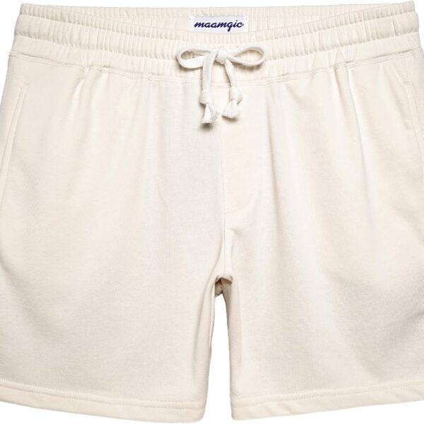 maamgic Mens Athletic Gym Shorts 5/7" Elastic Waist Casual Pajama Pocket Jogger Men Workout Short Pants