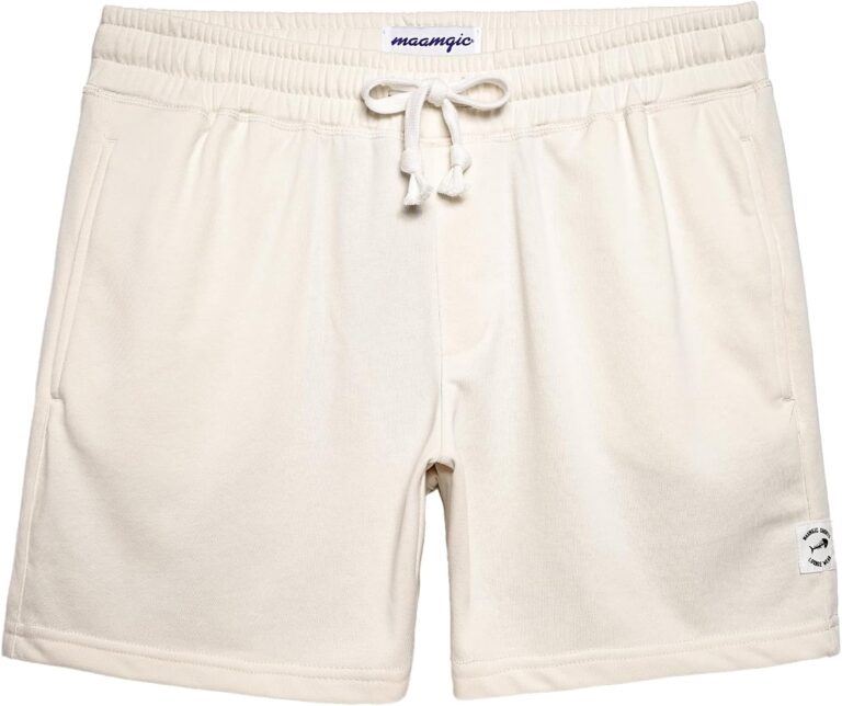 maamgic Mens Athletic Gym Shorts 5/7" Elastic Waist Casual Pajama Pocket Jogger Men Workout Short Pants